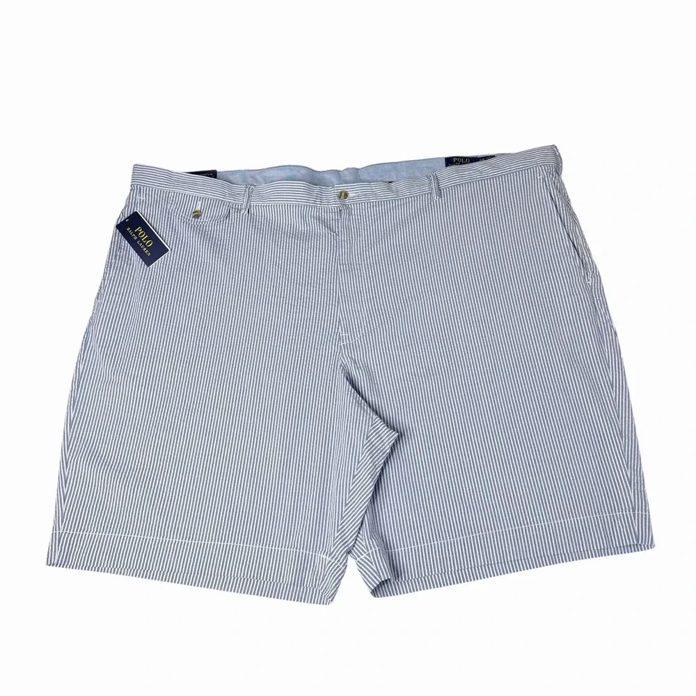 Polo Ralph Lauren Sz 52B Big & Tall Blue/White Stripe Stretch Classic Fit Shorts